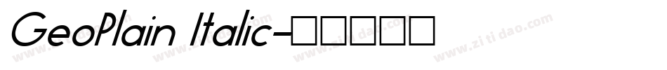 GeoPlain Italic字体转换